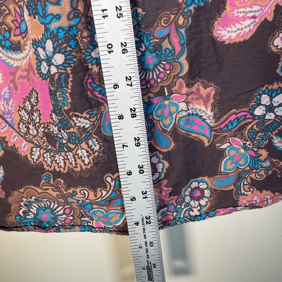 We The Free People Poolside Boyfriend Paisley Button Down Shirt Women’s Sz S - Picture 15 of 16